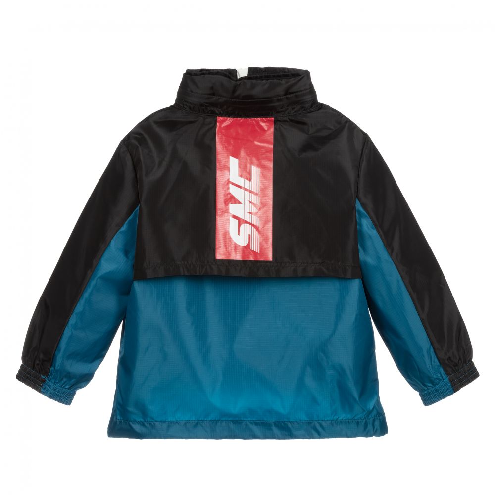 Stella McCartney Kids-جاكيت واقي من المطر و الرياح لون أسود للأولاد | Childrensalon Outlet