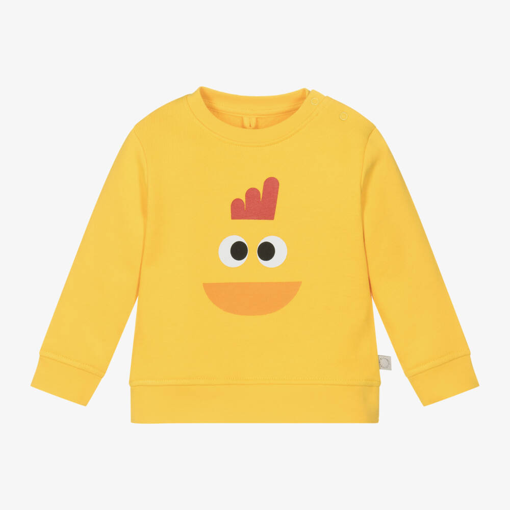 Stella McCartney Kids-Boys Yellow Chicken Cotton Sweatshirt | Childrensalon Outlet