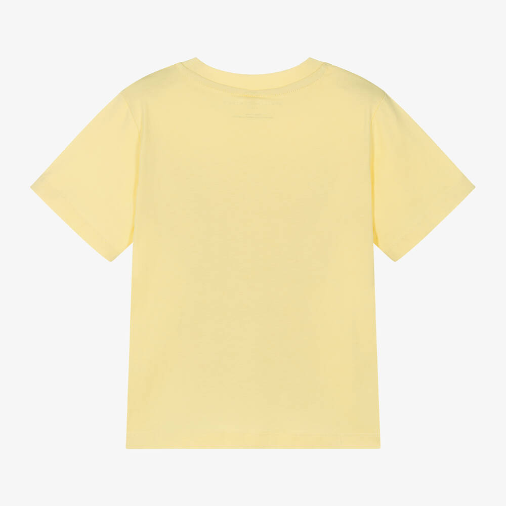 Stella McCartney Kids-Boys Yellow Cotton Burger Stand T-Shirt | Childrensalon Outlet