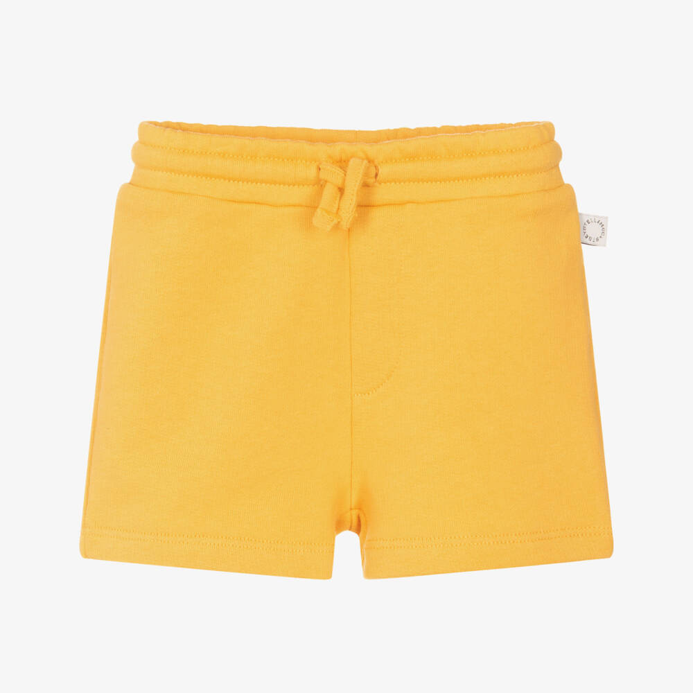 Stella McCartney Kids-Boys Yellow Cotton Music Note Shorts | Childrensalon Outlet