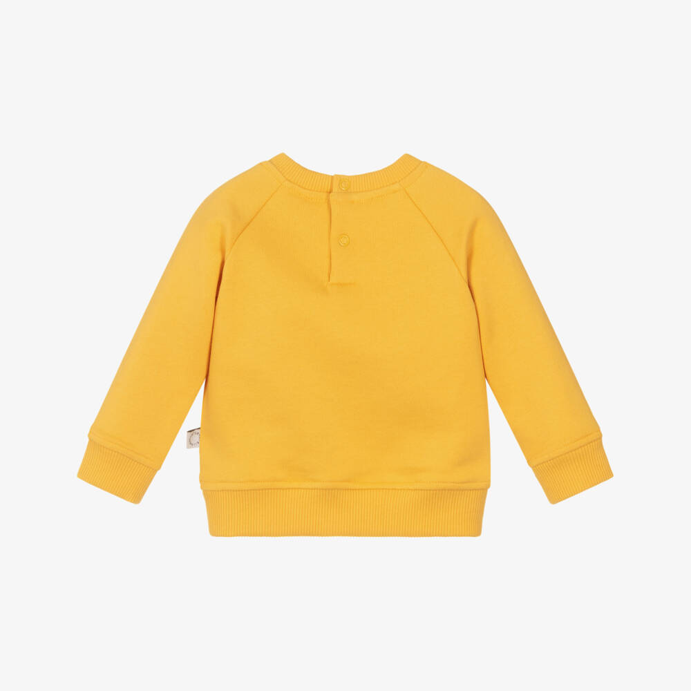 Stella McCartney Kids-Boys Yellow Cotton Music Note Sweatshirt | Childrensalon Outlet