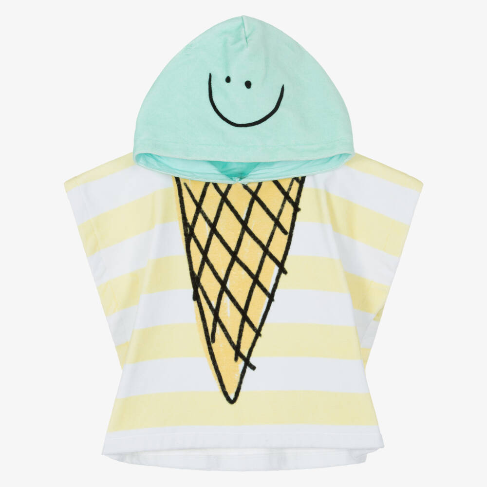 Stella McCartney Kids-Желтое пончо-полотенце с капюшоном для мальчиков | Childrensalon Outlet
