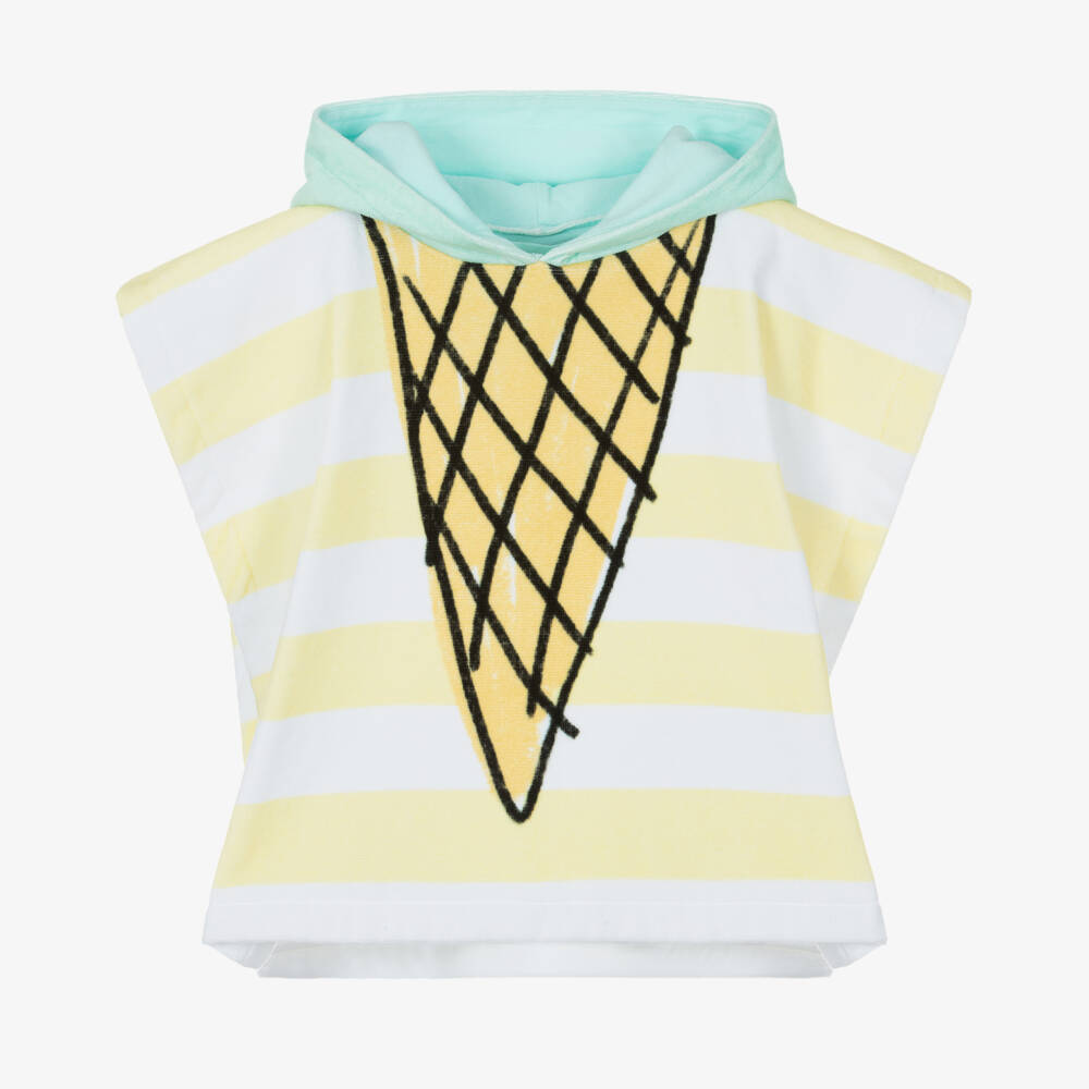 Stella McCartney Kids-Boys Yellow Hooded Poncho Towel | Childrensalon Outlet