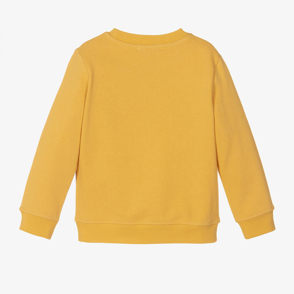 Stella McCartney Kids-Boys Yellow Logo Sweatshirt | Childrensalon Outlet