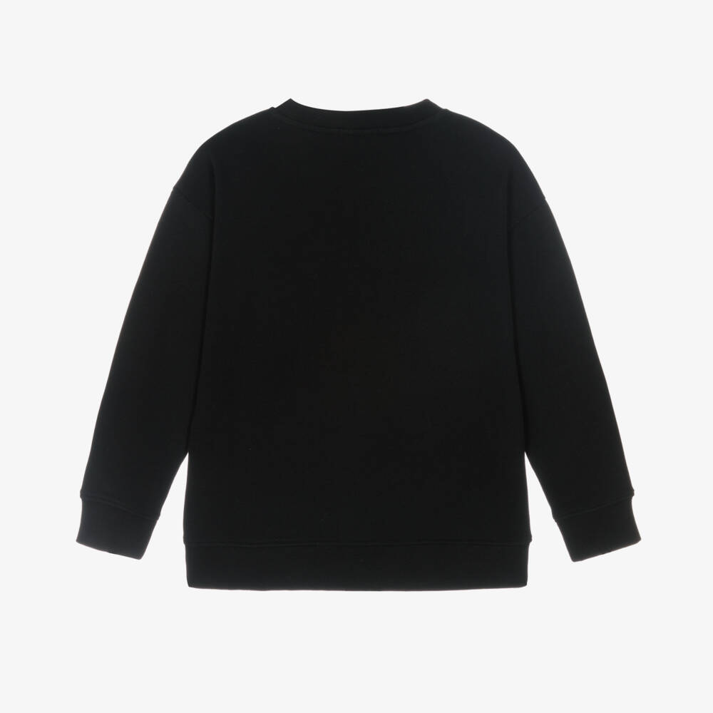 Stella McCartney Kids-سويت شيرت قطني أسود كلاسيكي | Childrensalon Outlet