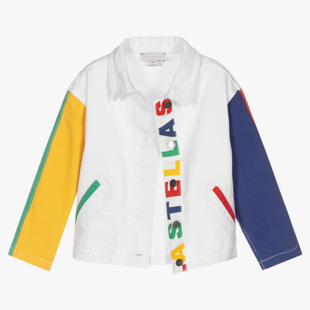 Stella McCartney Kids-Джинсовая куртка с цветовыми блоками | Childrensalon Outlet