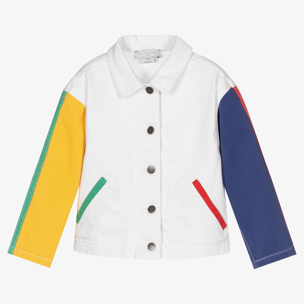 Stella McCartney Kids - Джинсовая куртка с цветовыми блоками | Childrensalon