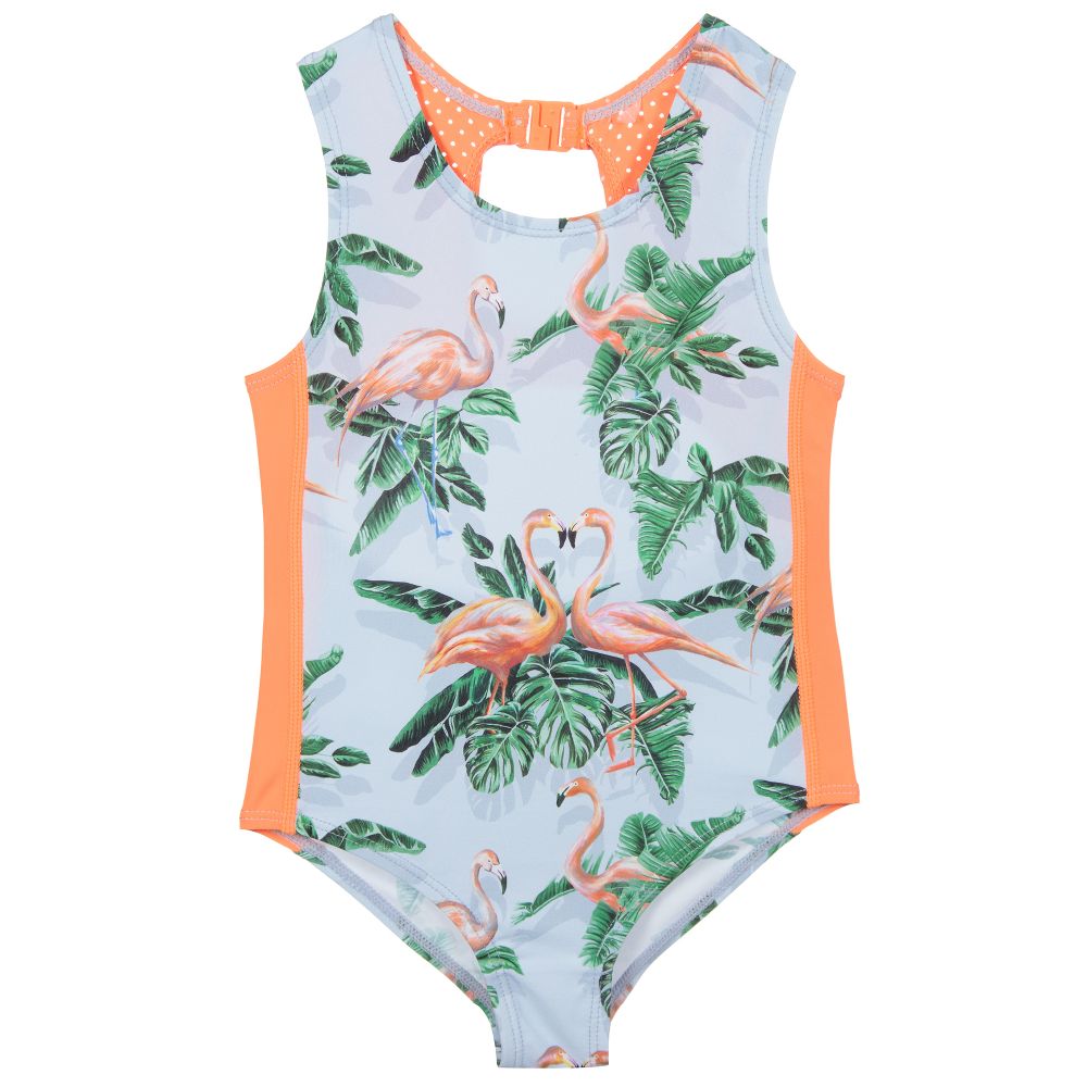 Stella McCartney Kids - Badeanzug mit Flamingos (LSF 50+) | Childrensalon