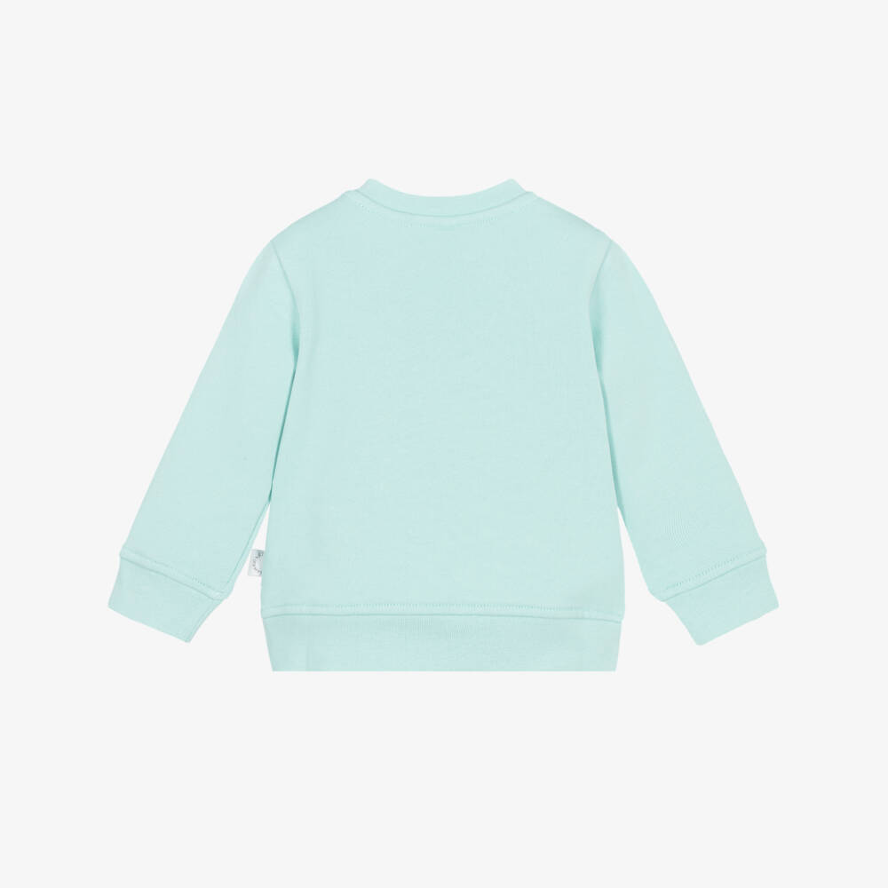 Stella McCartney Kids-Girls Aqua Blue Cotton Starfish Sweatshirt | Childrensalon Outlet