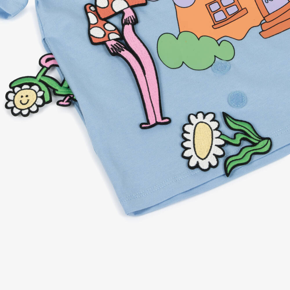Stella McCartney Kids-Футболка Аква Фея для девочек | Childrensalon Outlet