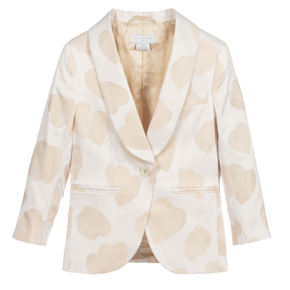 Stella McCartney Kids - Blazer beige Cœurs Fille | Childrensalon