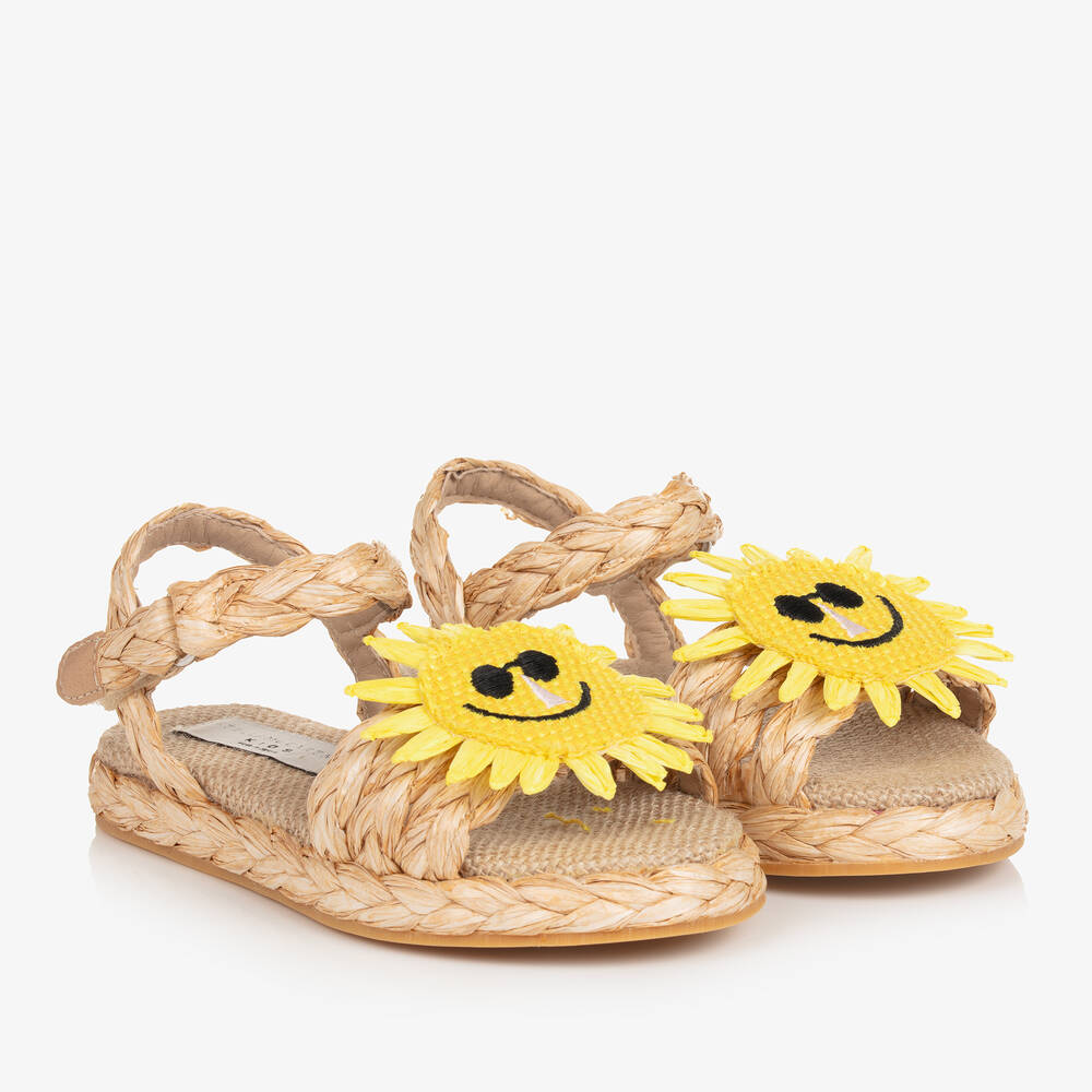 Stella McCartney Kids-صندل قش لون بيج للبنات | Childrensalon Outlet