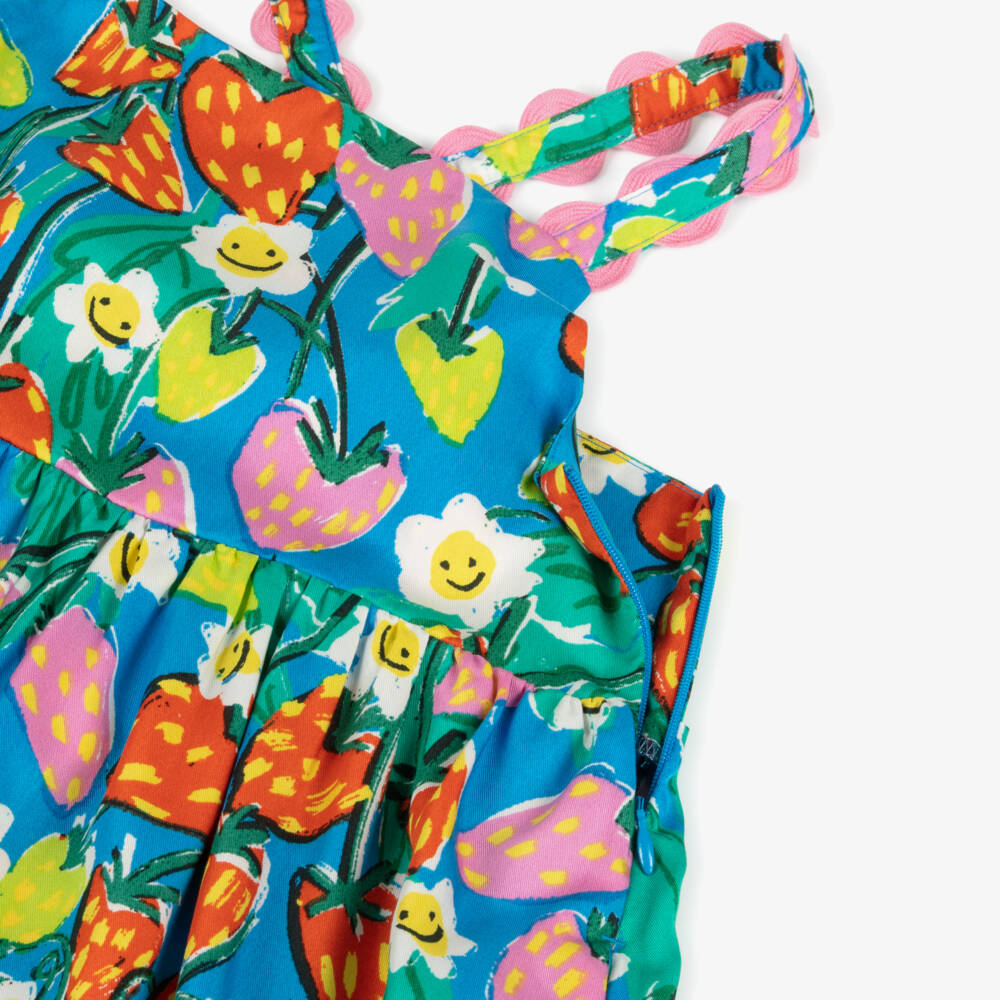 Stella McCartney Kids-Girls Berry Motif Blue Sundress | Childrensalon Outlet