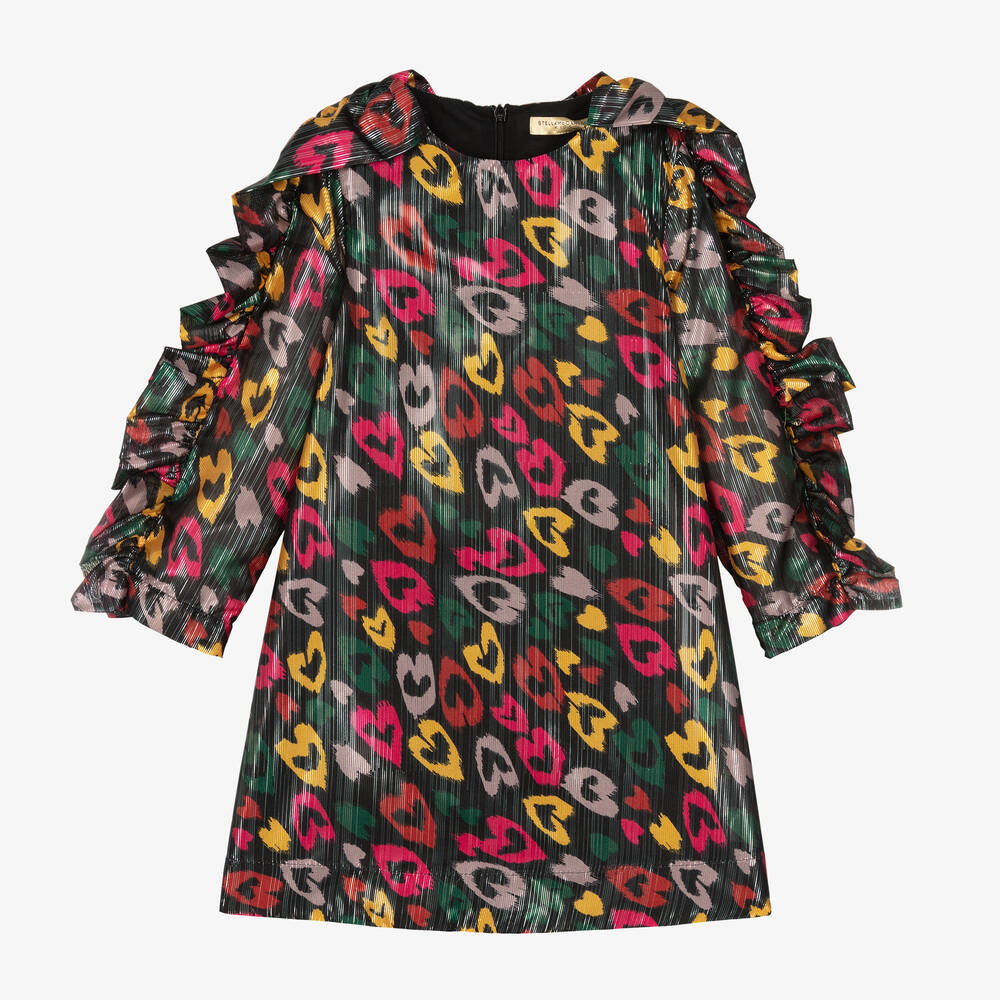 Stella McCartney Kids - Kleid mit abstrakten Herzen Schwarz | Childrensalon