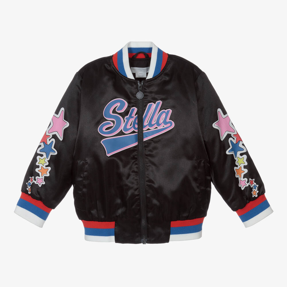 Stella McCartney Kids Girls Black Bomber Jacket