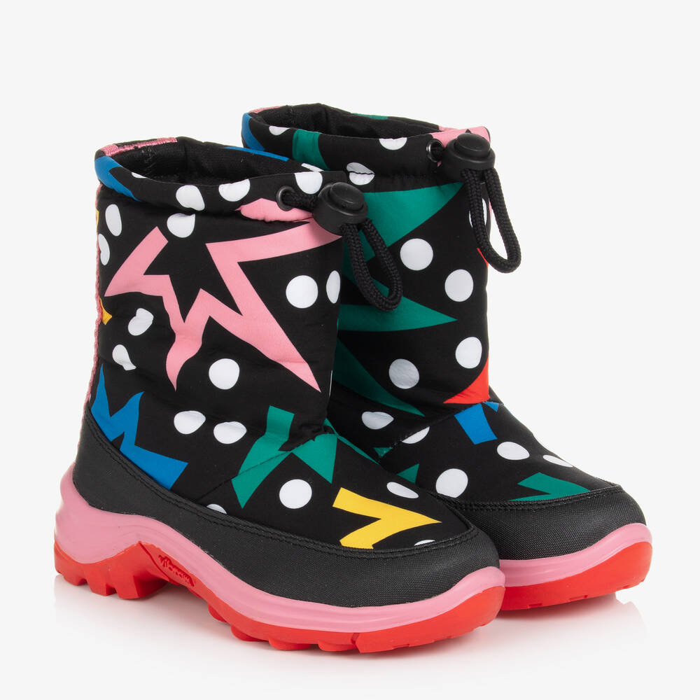 Stella McCartney Kids - Sterne-Schneeschuhe Schwarz/Bunt | Childrensalon