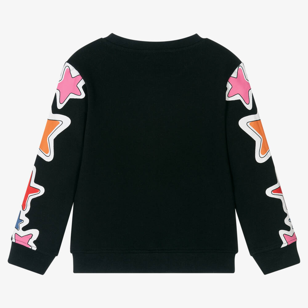 Stella McCartney Kids-Черный свитшот с космическим мотивом | Childrensalon Outlet