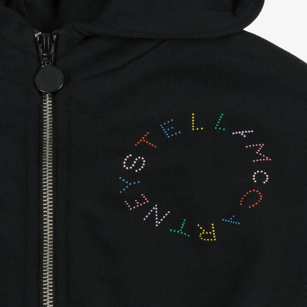 Stella McCartney Kids-Girls Black Cotton Logo Tracksuit | Childrensalon Outlet