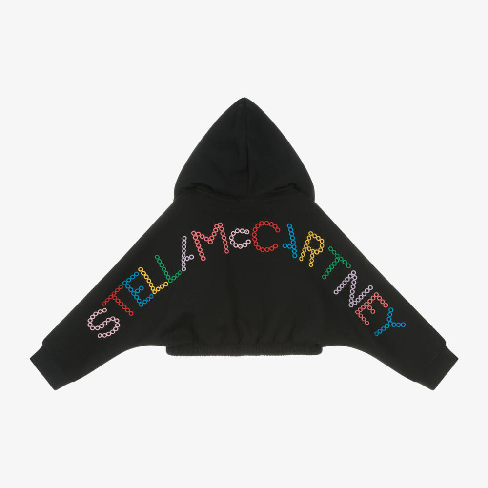 Stella McCartney Kids-Girls Black Cotton Logo Tracksuit | Childrensalon Outlet