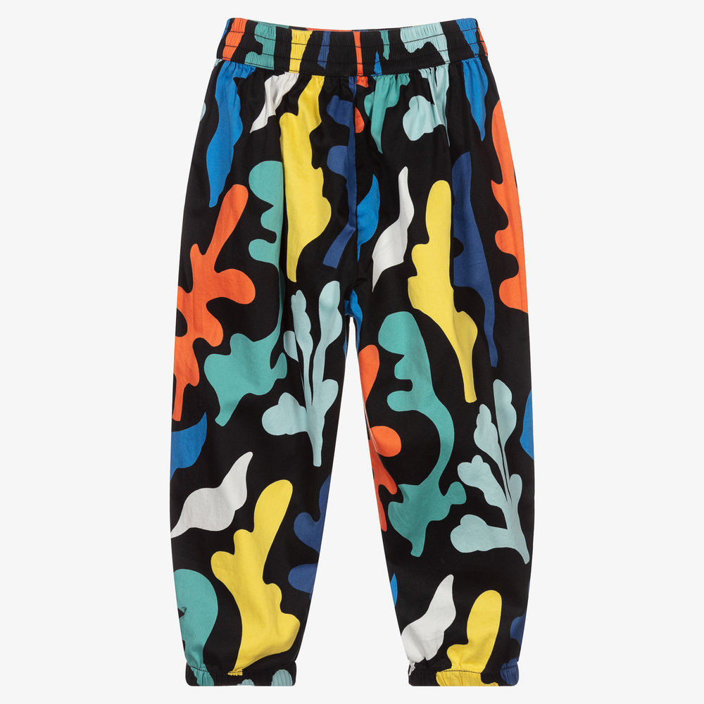 Stella McCartney Kids-بنطلون قطن عضوي لون أسود للبنات | Childrensalon Outlet