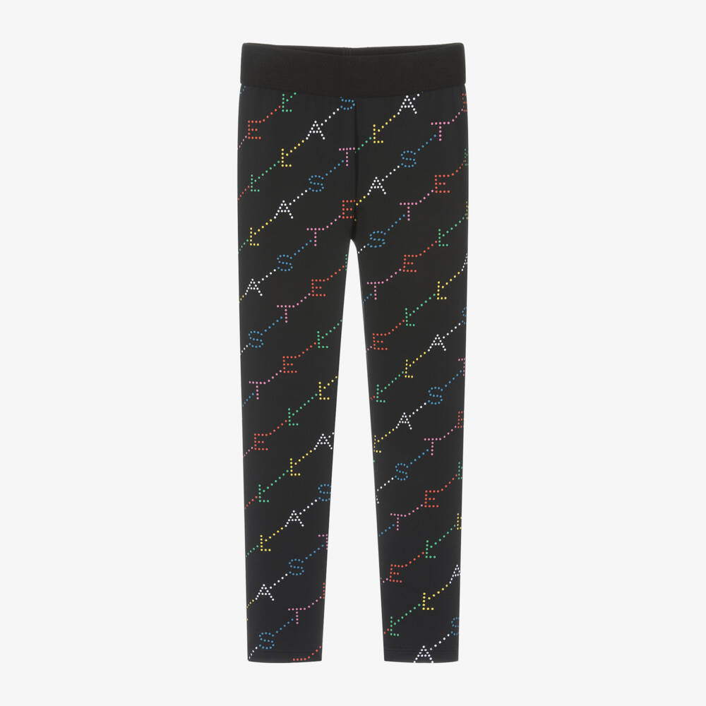 Stella McCartney Kids-Girls Black Designer Leggings | Childrensalon Outlet
