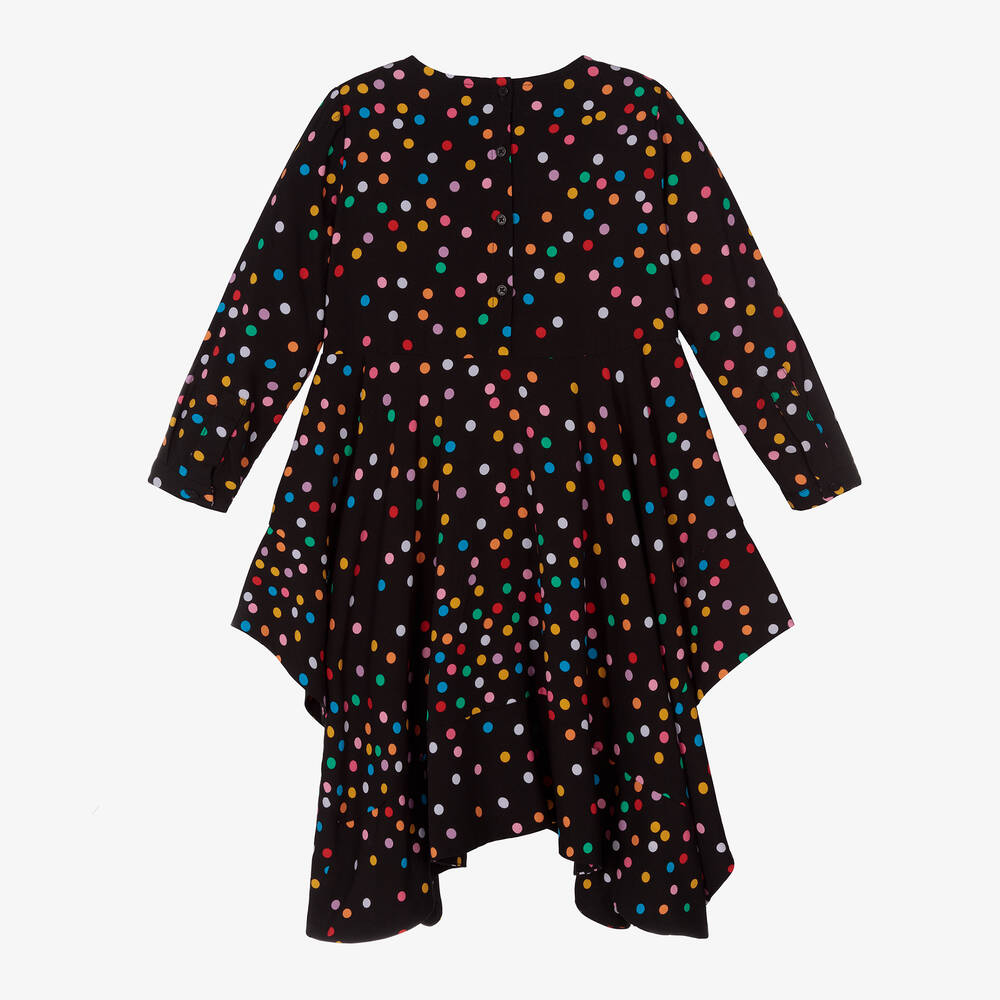 Stella McCartney Kids-فستان فيسكوز لون أسود | Childrensalon Outlet