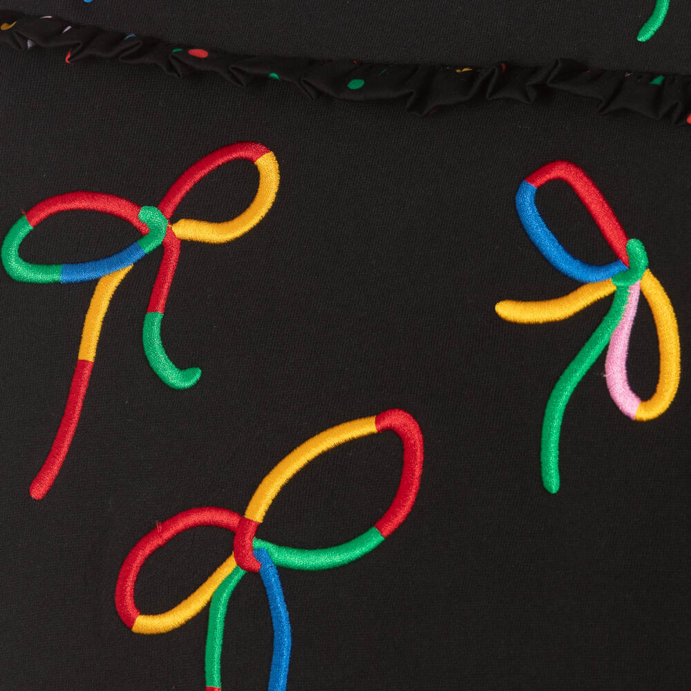 Stella McCartney Kids-Girls Black Embroidered Cotton Pullover | Childrensalon Outlet