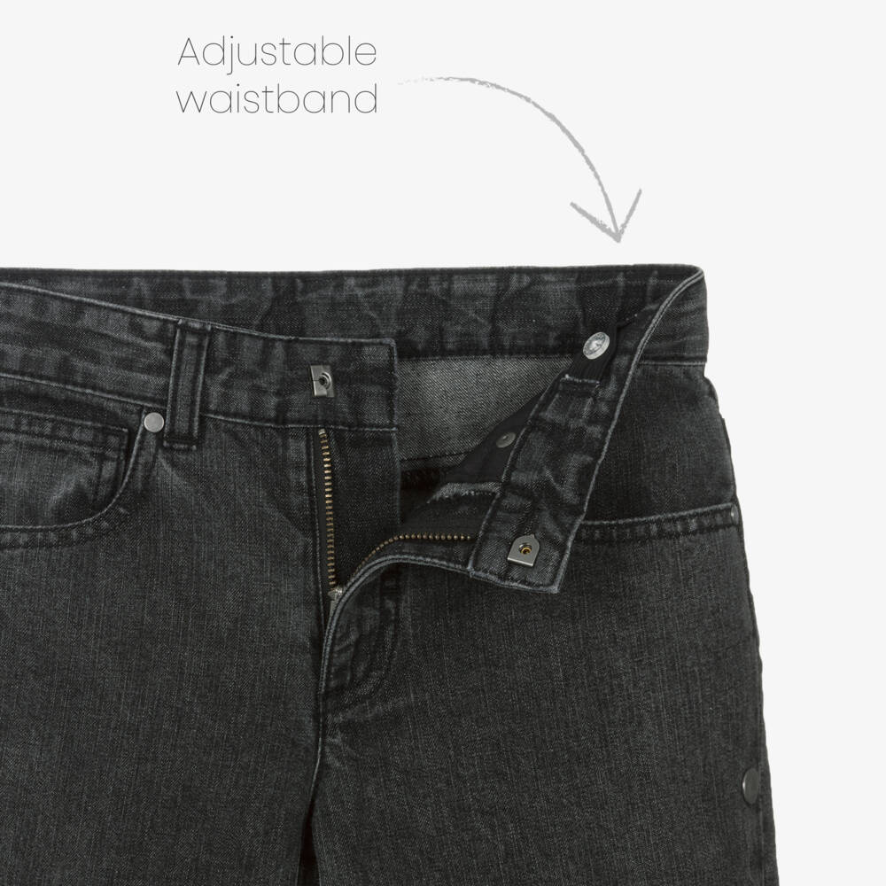 Stella McCartney Kids-Girls Black Flared Jeans with Popper Seams | Childrensalon Outlet