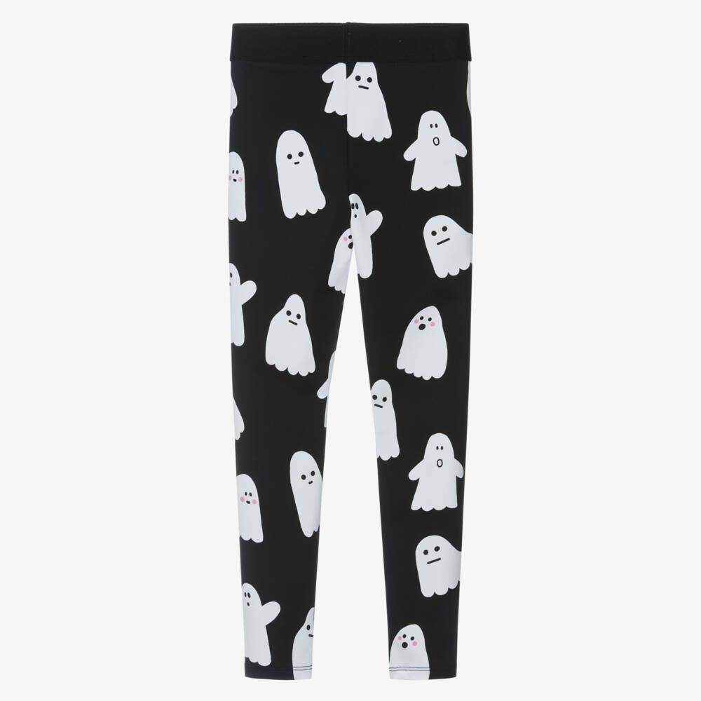 Stella McCartney Kids-Girls Black Ghost Print Leggings | Childrensalon Outlet