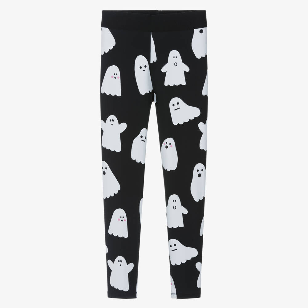 Stella McCartney Kids-Girls Black Ghost Print Leggings | Childrensalon Outlet