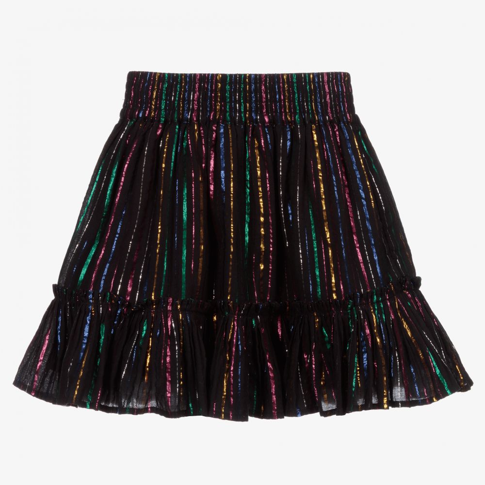 Stella McCartney Kids-Girls Black Lurex Skirt | Childrensalon Outlet