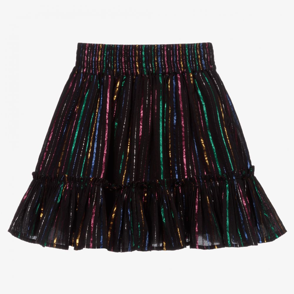 Stella McCartney Kids - Черная юбка с люрексом для девочек | Childrensalon