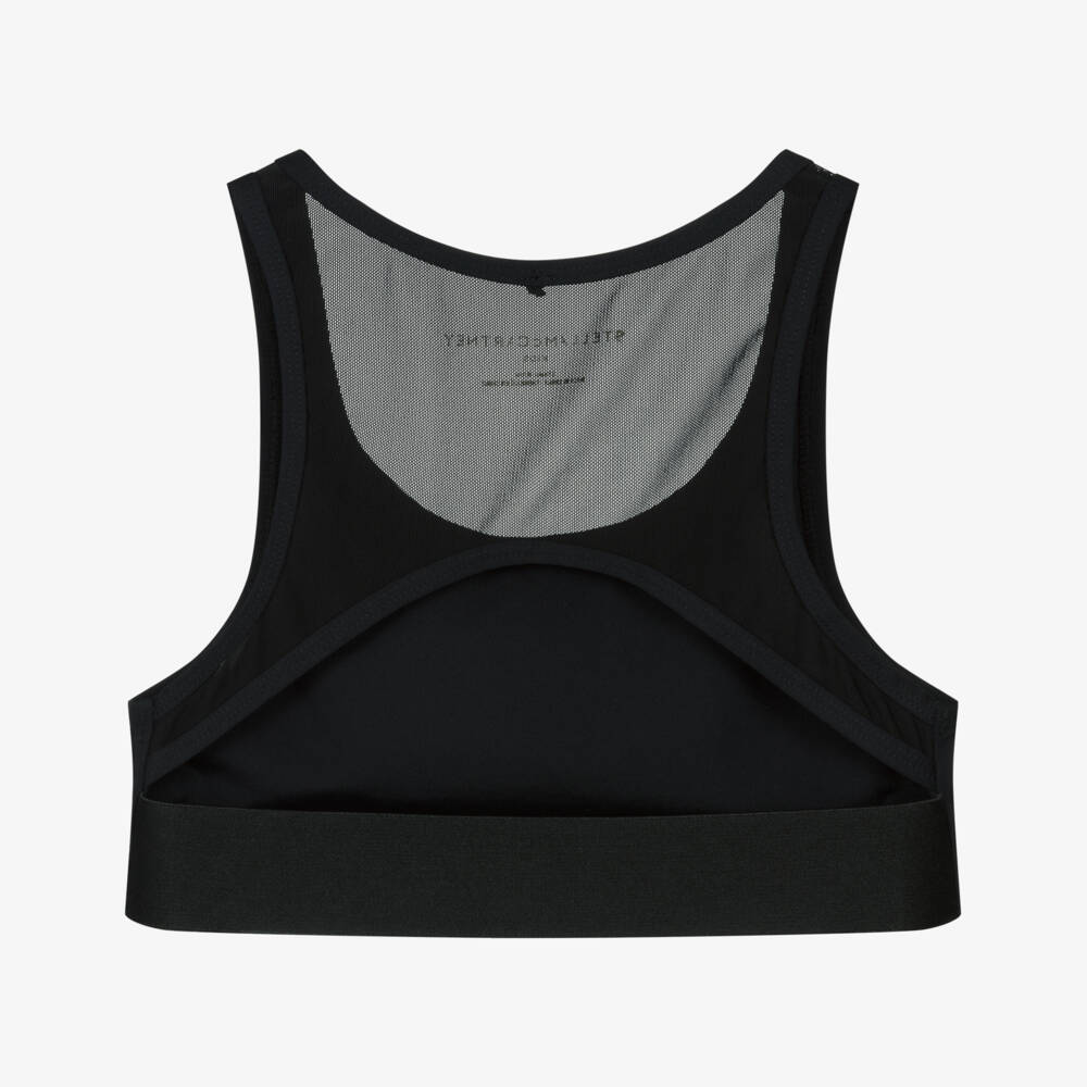 Stella McCartney Kids-توب رياضي شبكي أسود للبنات | Childrensalon Outlet