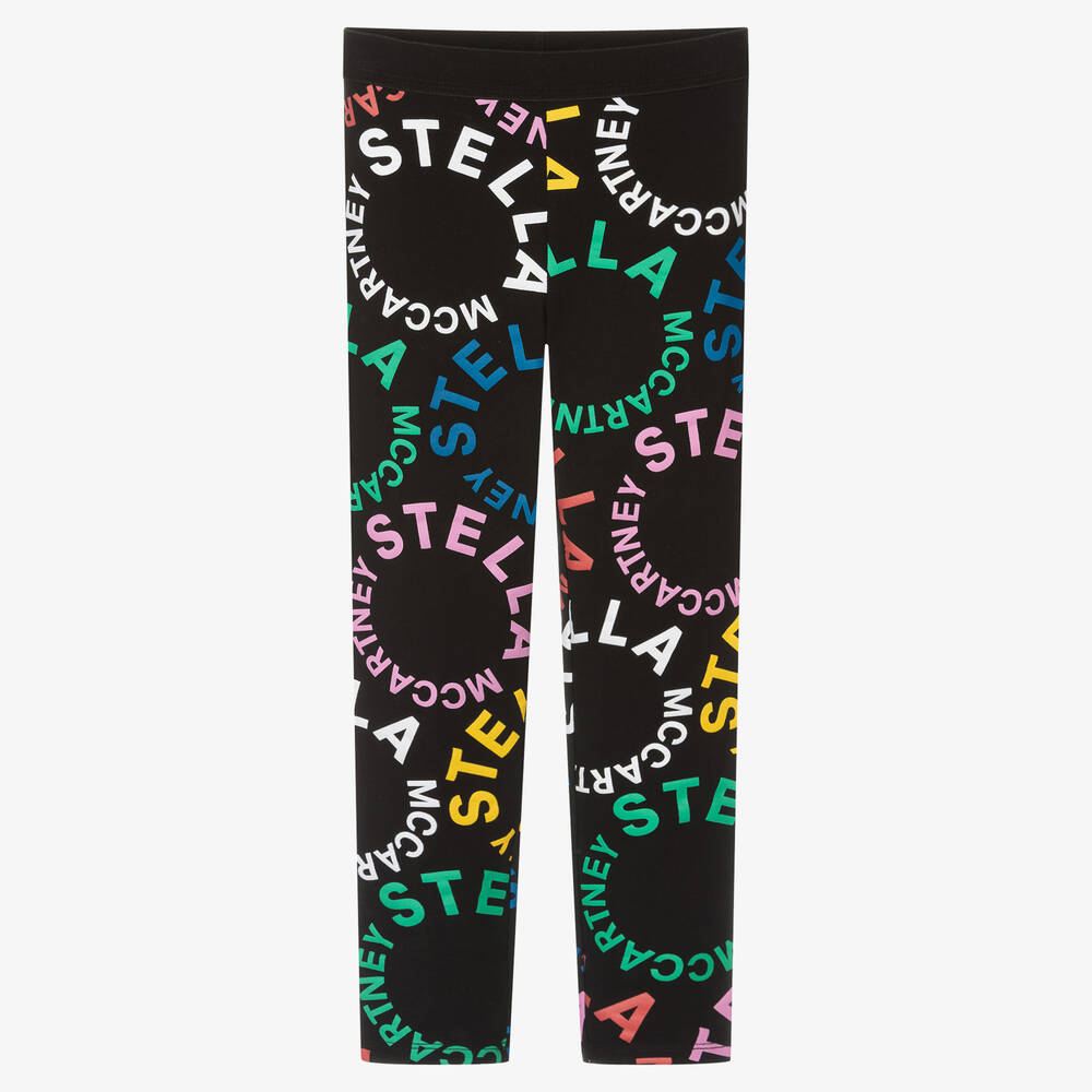 Stella McCartney Kids - Schwarze Biobaumwoll-Leggings | Childrensalon