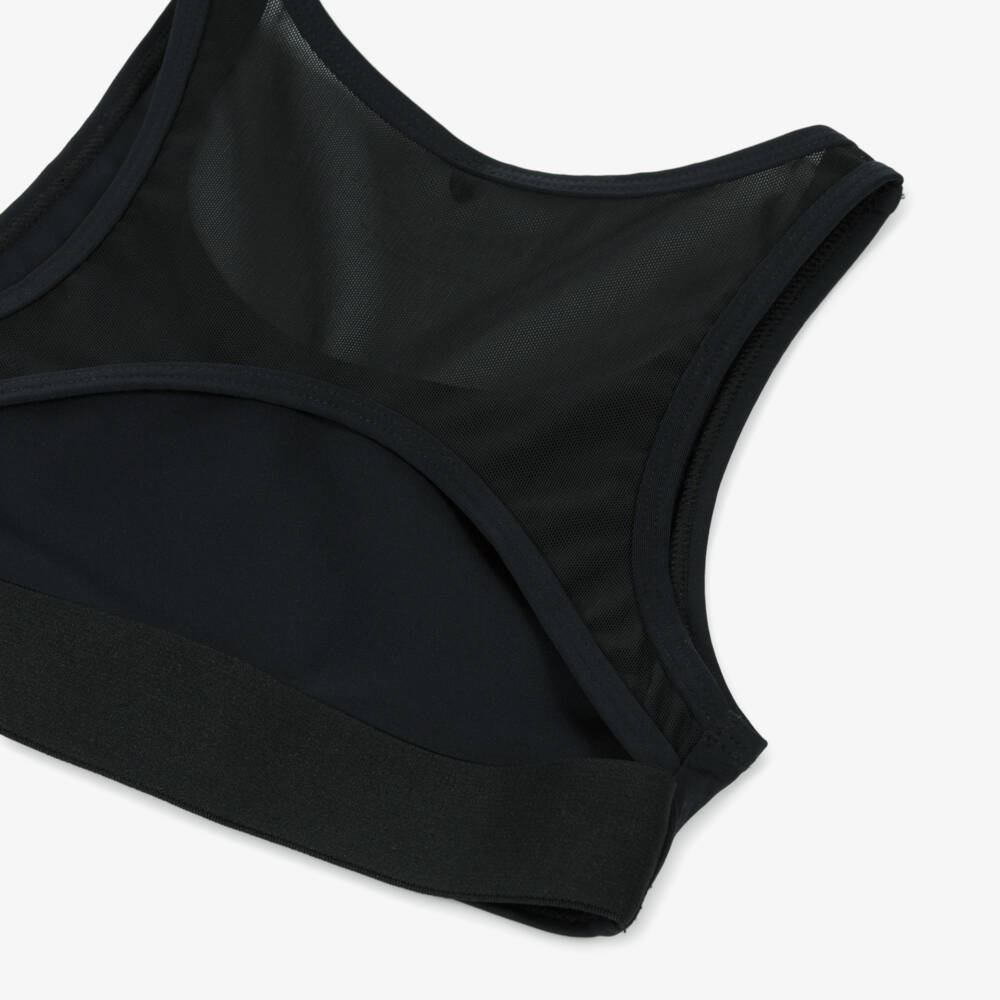 Stella McCartney Kids-Girls Black Sports Crop Top | Childrensalon Outlet