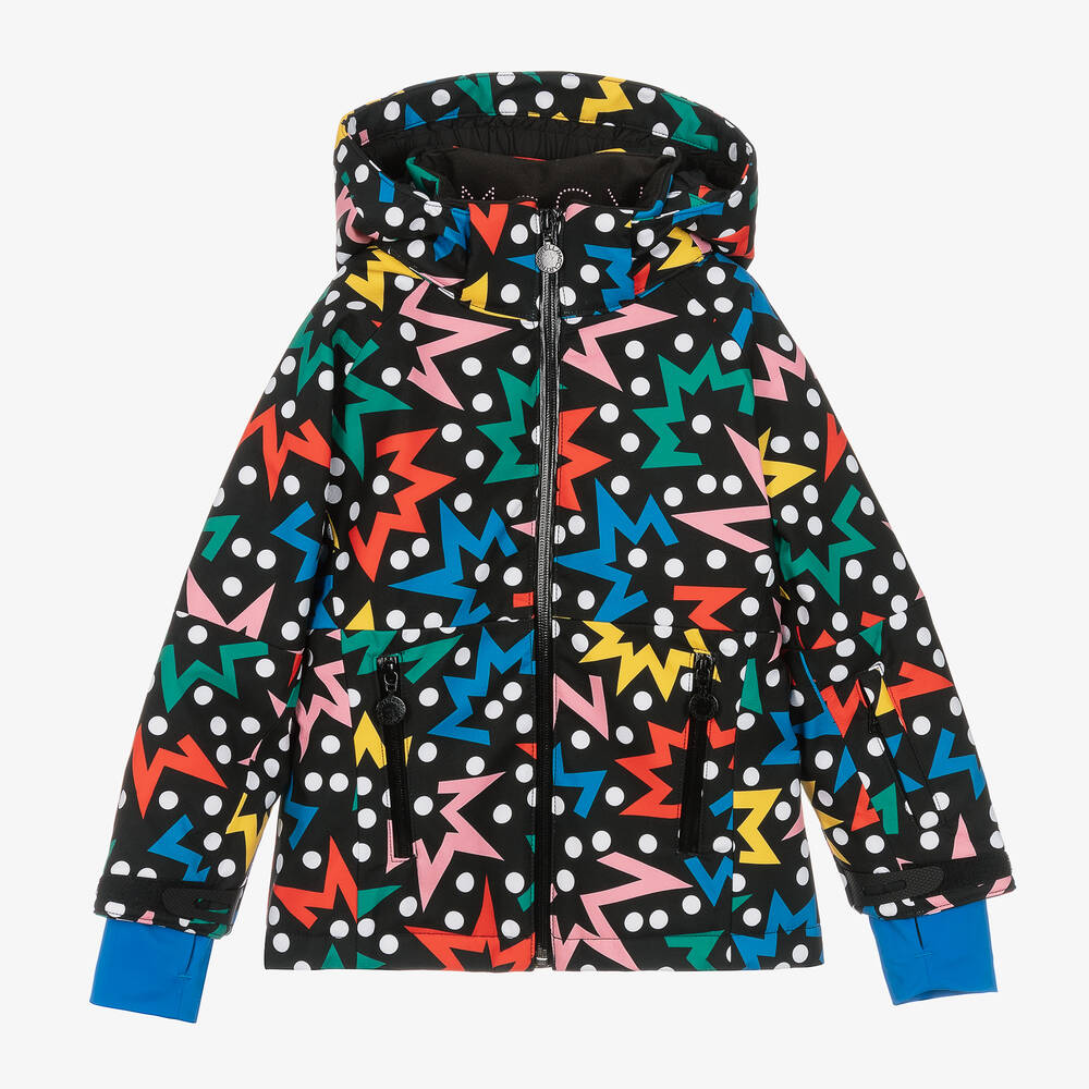 Stella McCartney Kids - Veste de ski noire à étoiles fille | Childrensalon