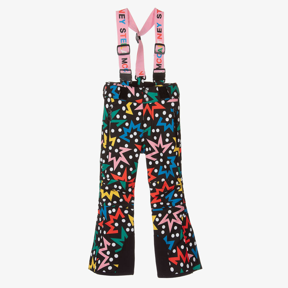 Stella McCartney Kids - Черные лыжные брюки со звездами для девочек | Childrensalon