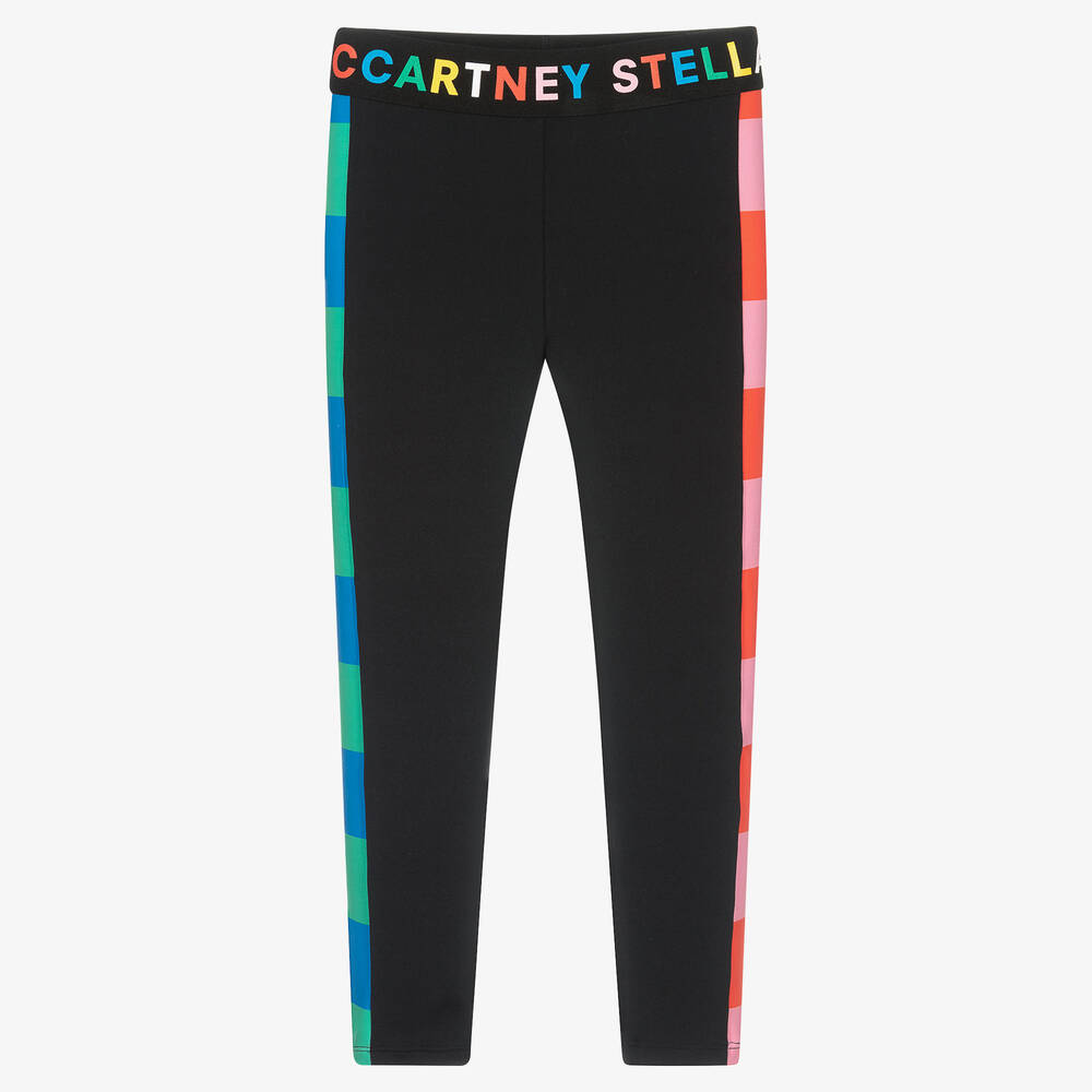 Black and white striped leggings kids online