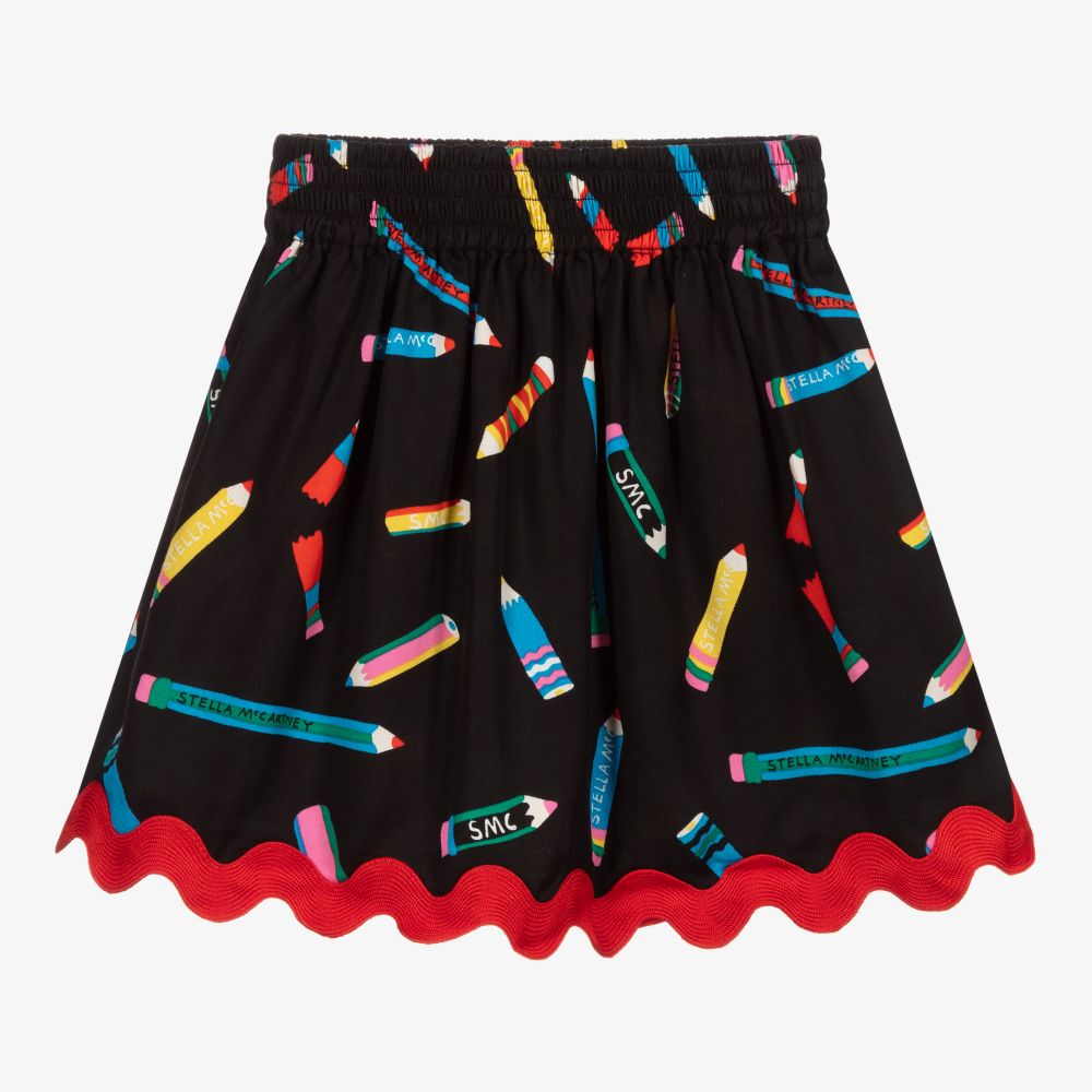 Stella McCartney Kids - Jupe noire en Tencel™ Fille | Childrensalon