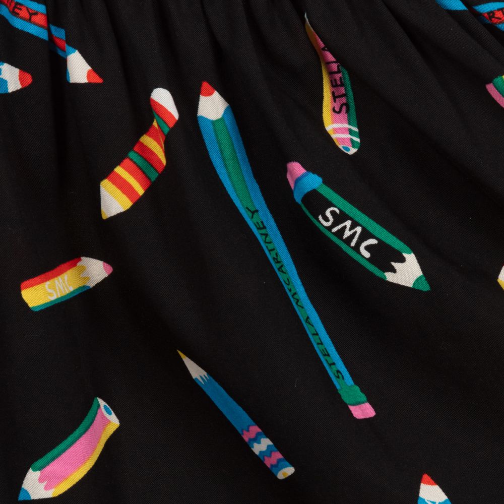 Stella McCartney Kids-Girls Black Tencel™ Skirt | Childrensalon Outlet