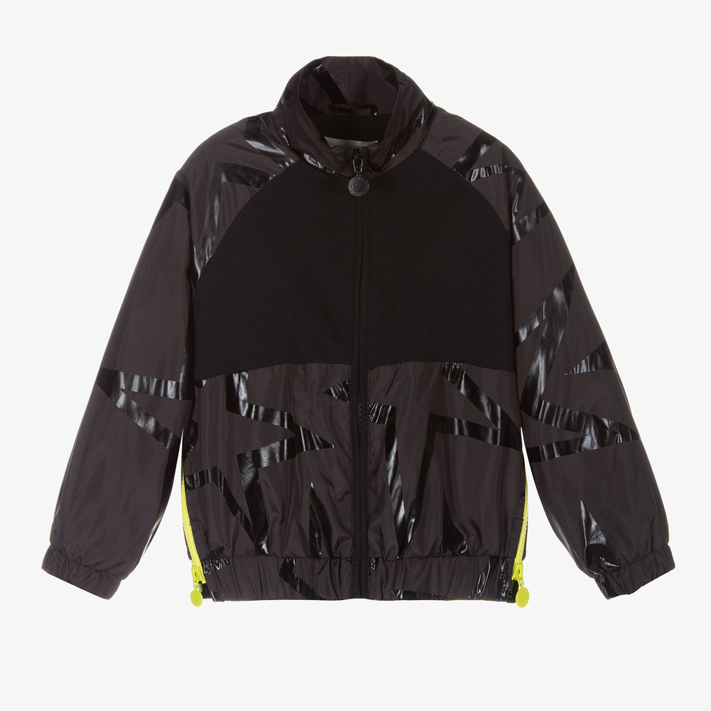 Stella McCartney Kids-توب بسحّاب لون أسود للبنات | Childrensalon Outlet