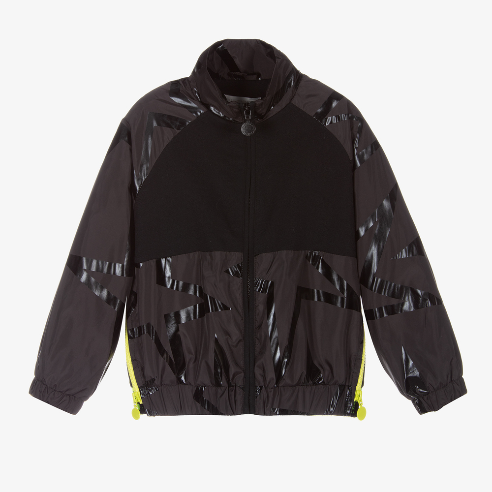 Stella McCartney Kids - Girls Black Zip-Up Top | Childrensalon