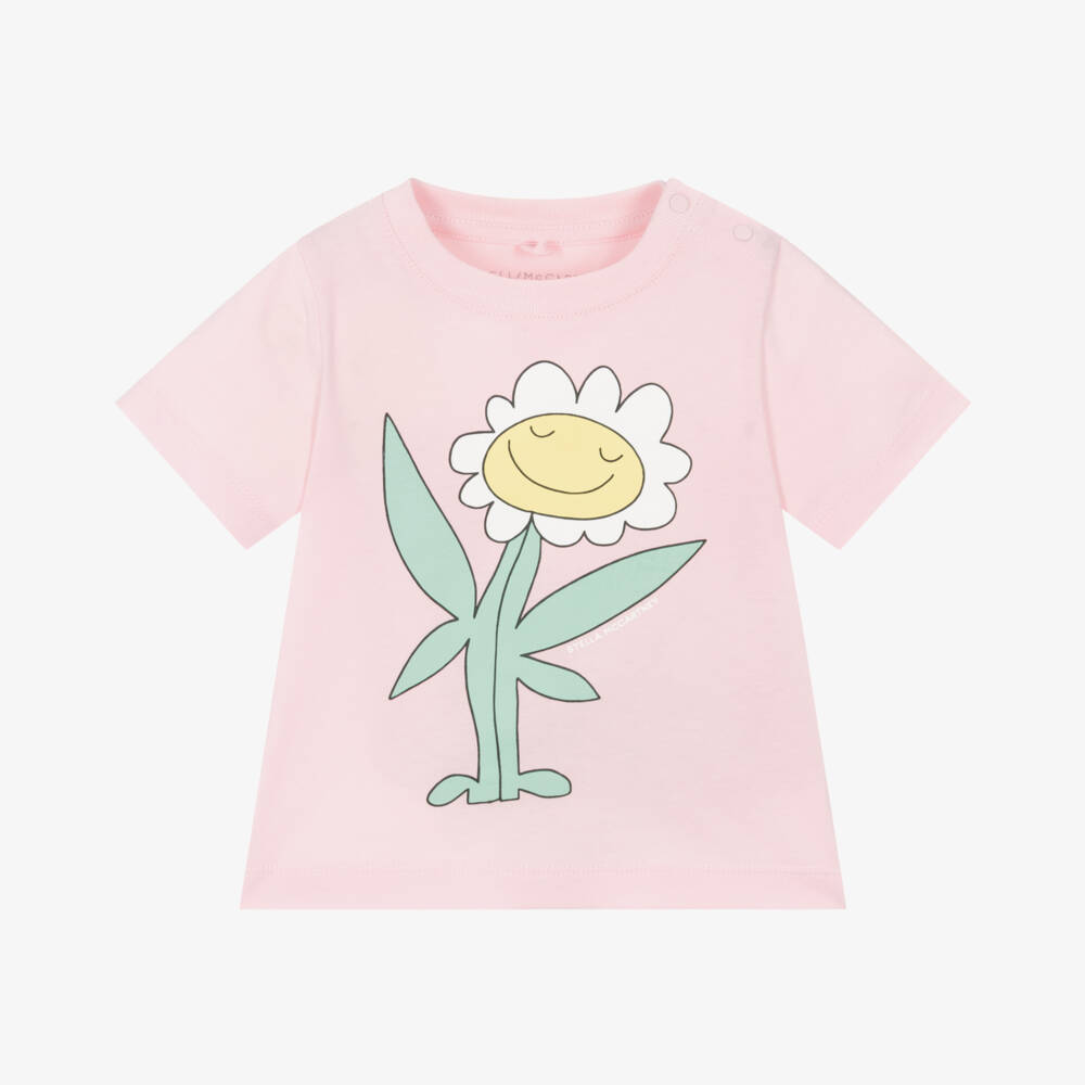 Stella McCartney Kids-Girls Blossom Organic Cotton Tee | Childrensalon Outlet