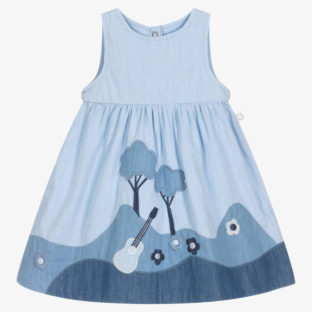 Stella McCartney Kids - Robe en coton de chambray fille | Childrensalon