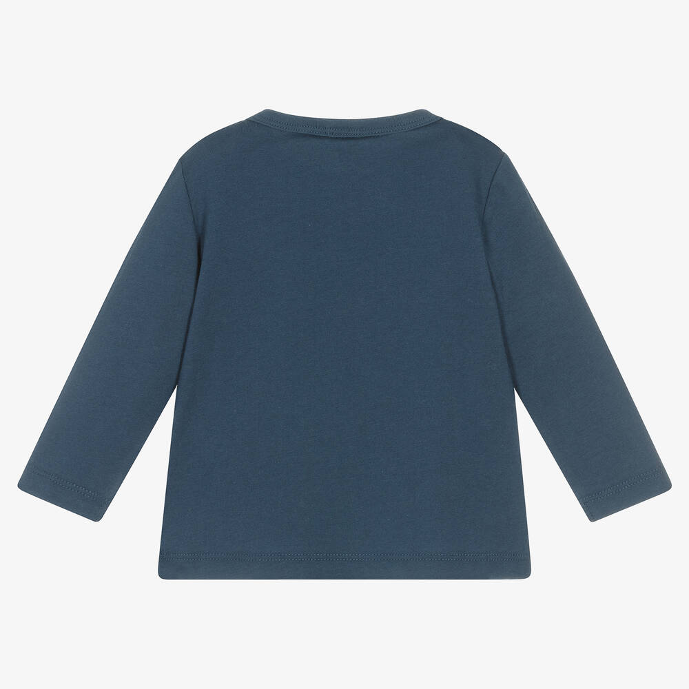 Stella McCartney Kids - Girls Blue Cotton Flower Top