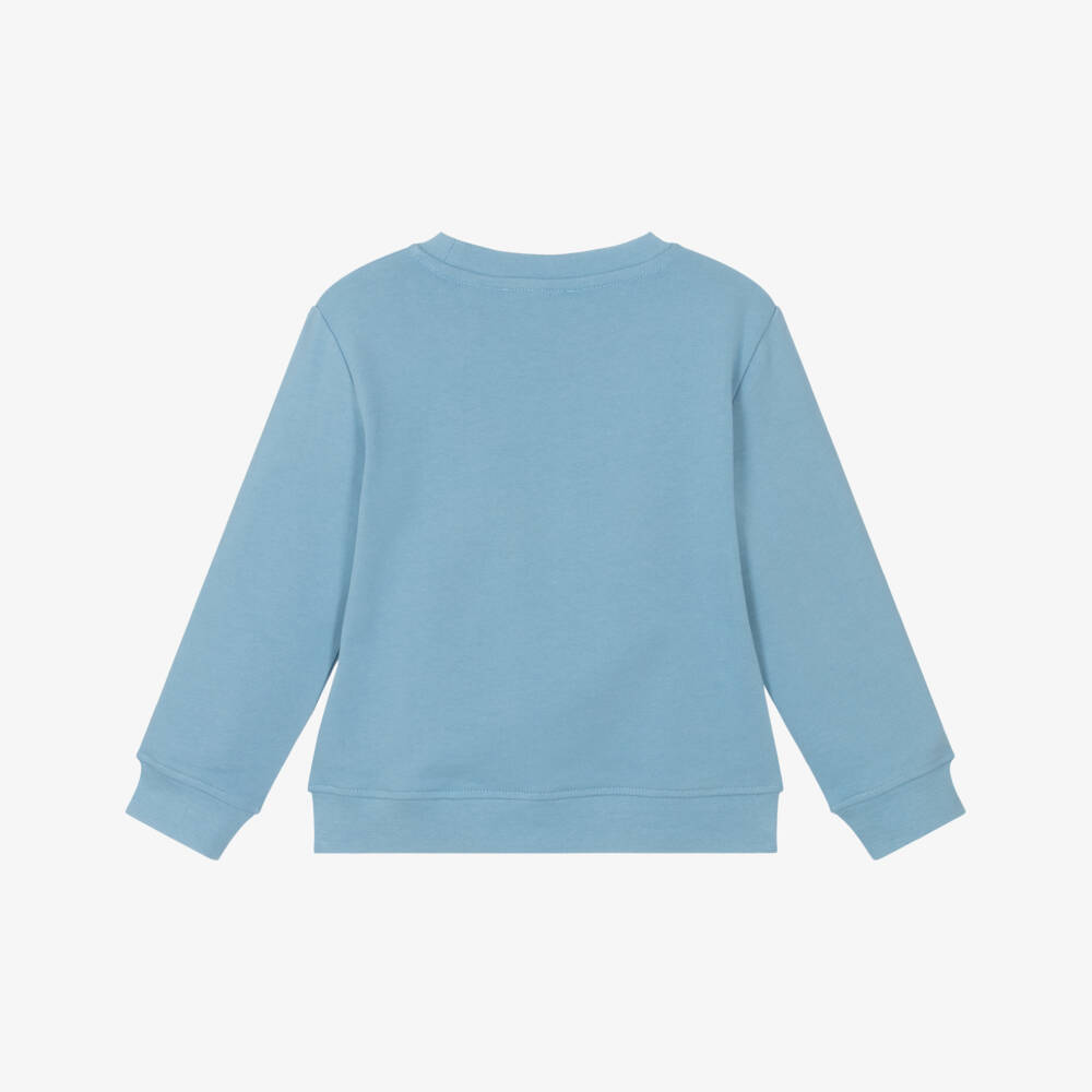 Stella McCartney Kids-Girls Blue Cotton Sweatshirt with Starfish Design | Childrensalon Outlet