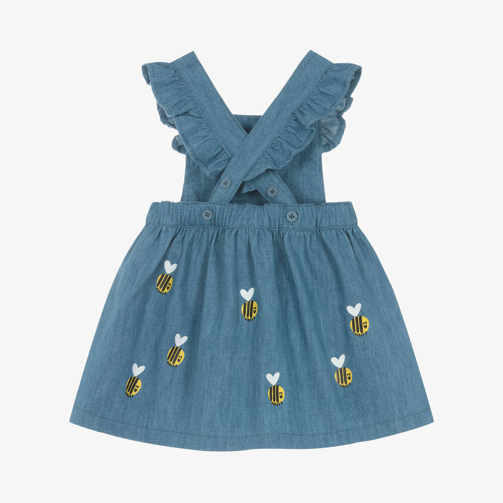 Denim frock for girls new arrivals