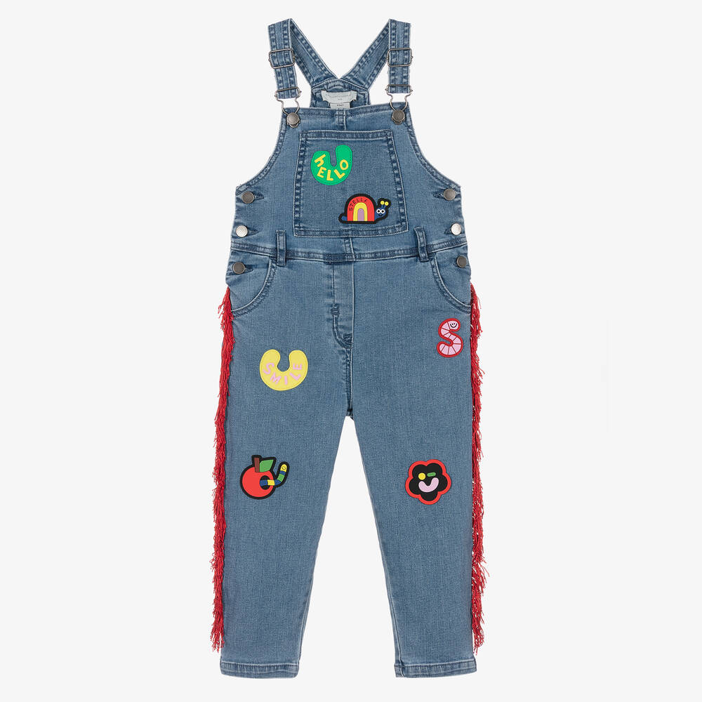 Stella McCartney Kids-Голубой джинсовый полукомбинезон | Childrensalon Outlet