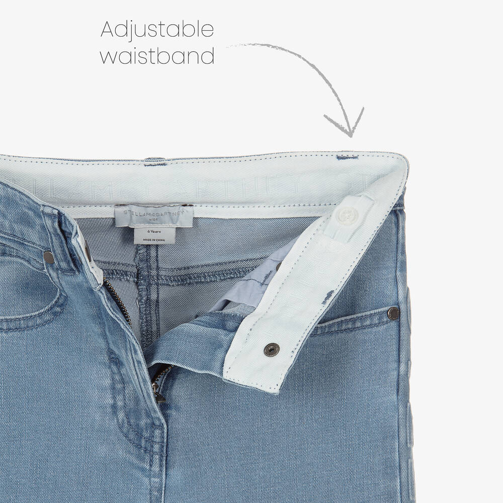 Stella McCartney Kids-Girls Blue Denim Flare Jeans | Childrensalon Outlet