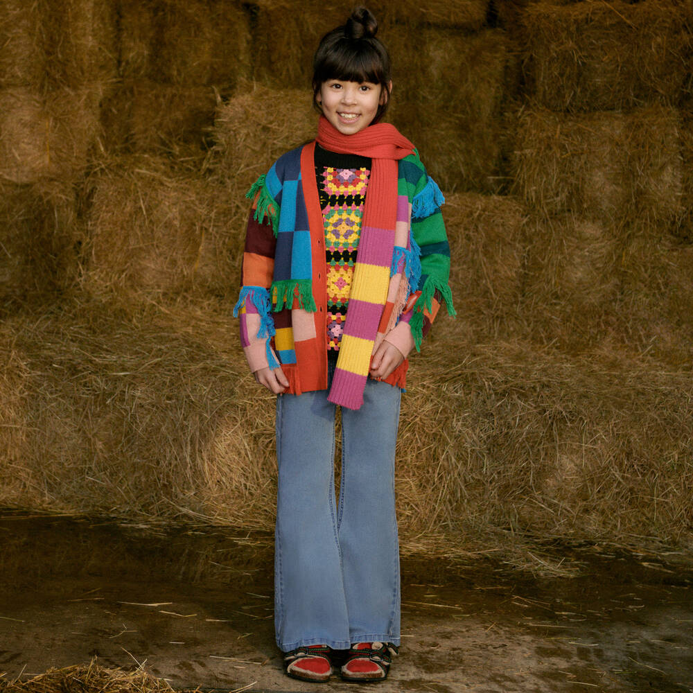 Stella McCartney Kids-Girls Blue Denim Flare Jeans | Childrensalon Outlet